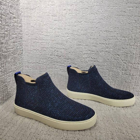 Rothy's The Chelsea Metallic Lattice Pull On Ankle Boots Women's Size US 6, 10 - Picture 4 of 11